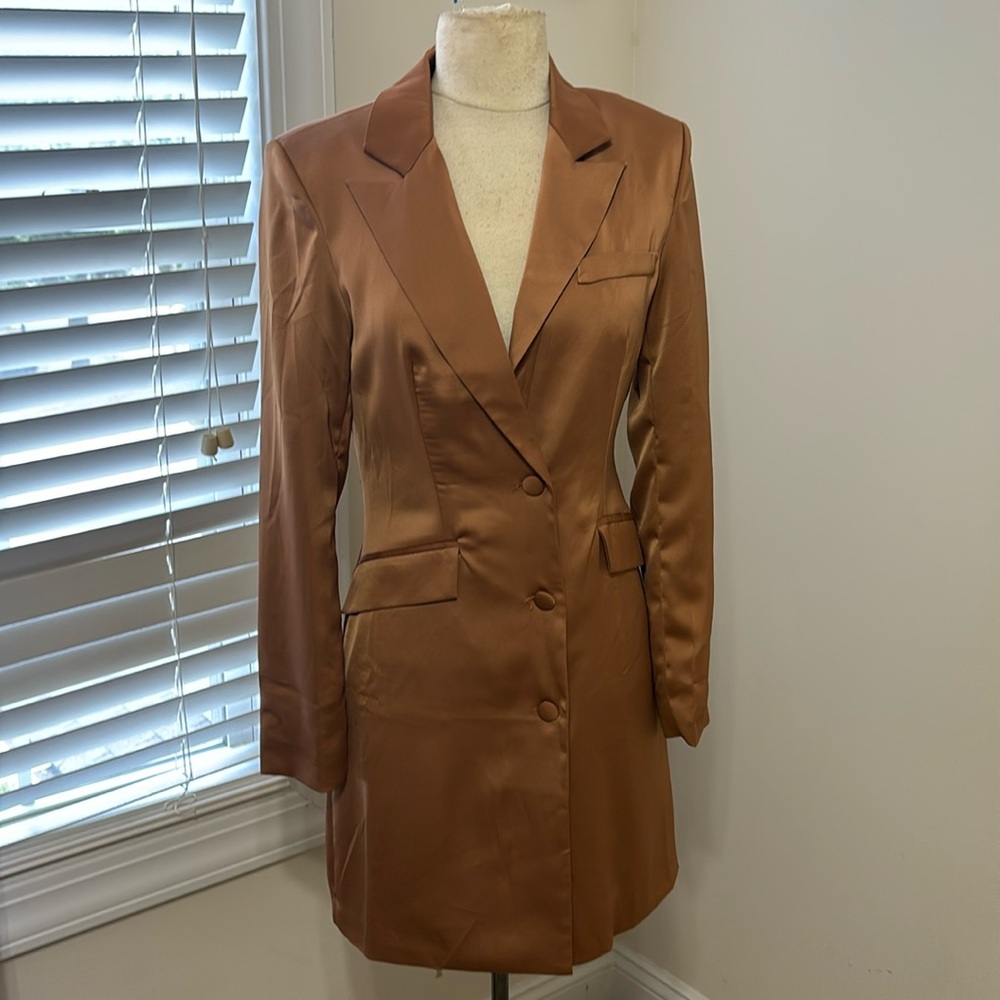 Brown suit dress